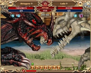 Dragon battle in the MMORPG Legend: Legacy of the Dragons